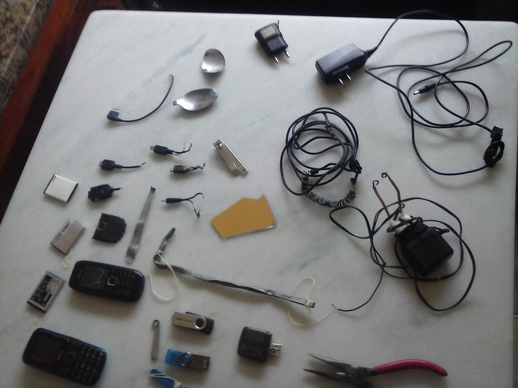 Materiais aprendidos dentro da cadeia no dia 21/01/2014 