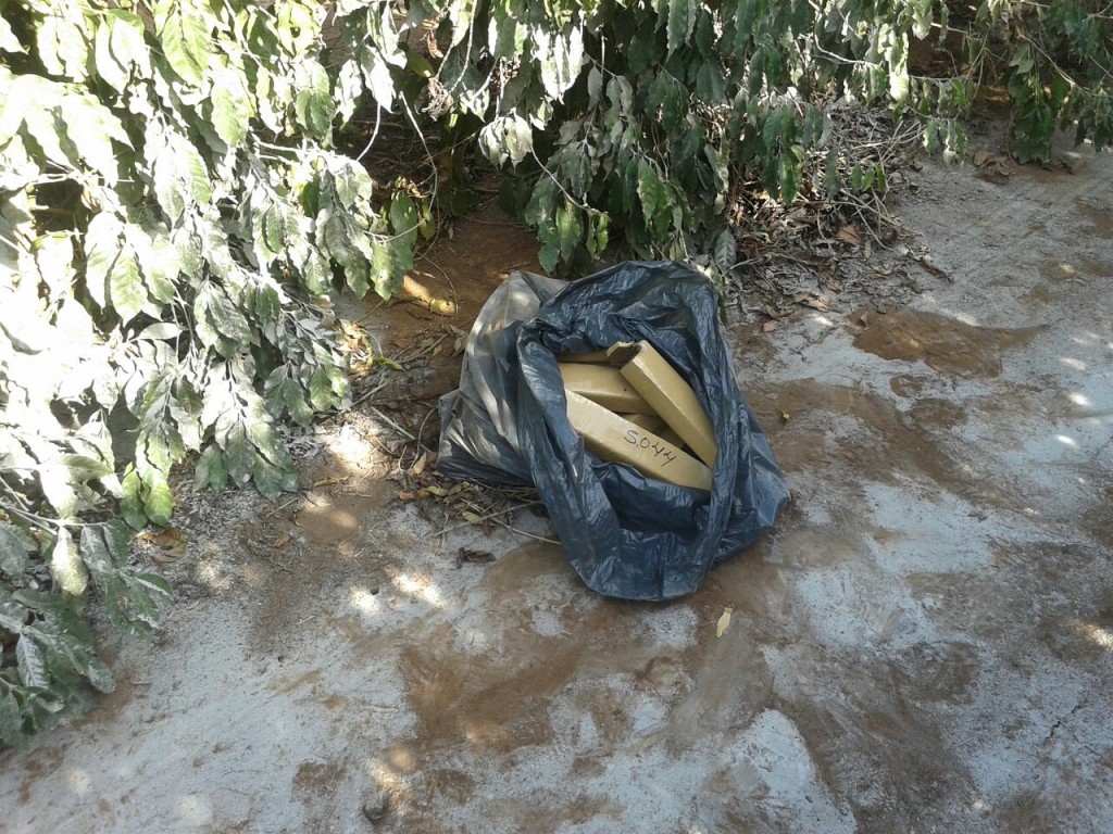 Foto: Local onde estava a droga.