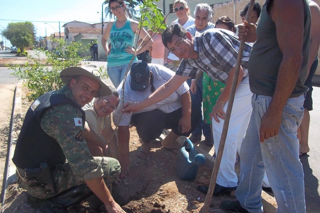 Plantio de Árvores por pacientes do CAPES na Avenida Belo Horizonte 