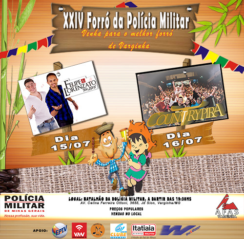Folder divulgação 24º Forro da PM